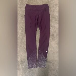 Lululemon Plum Fast n Free Leggings, sz. 4